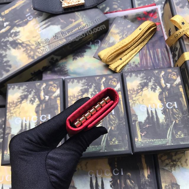 Gucci包 古馳女包 456118 大紅全皮 Gucci鑰匙包  gudj1436
